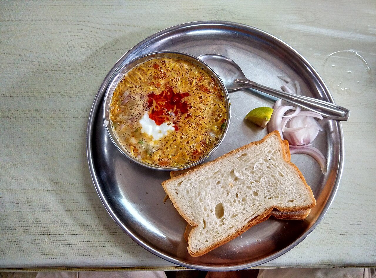 Authentic misal topped with crunchy farsan